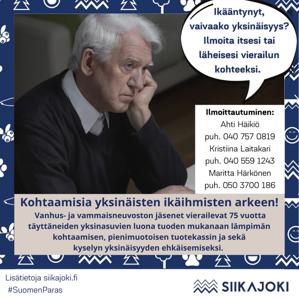 Kuvituskuva yksinäisestä vanhasta miehestä. Kuvassa olevat teksit löytyvät varsinaisesta päivityksestä.