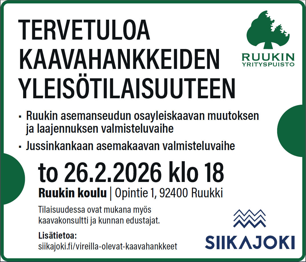 Tervetuloa kaavahankkeiden yleisötilaisuuteen kuva