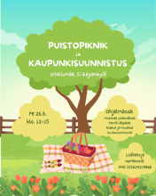 Puistopiknik ja kaupunkisuunnistus Siikajoenkylällä