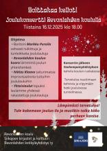 Lämpimästi tervetuloa!  Tule kokemaan joulun ilo ja musiikin taika koko perheen kanssa.