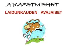 lehmä kirmaa niityllä