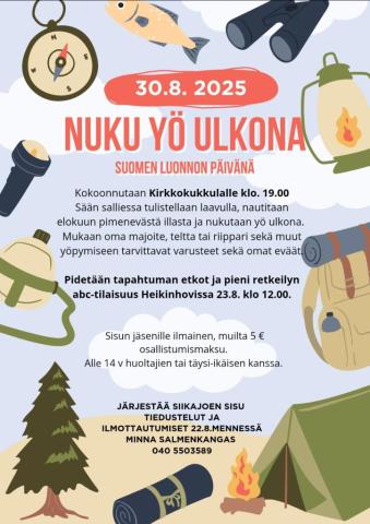 Suomen luonnon päivä, nuku yö ulkona 