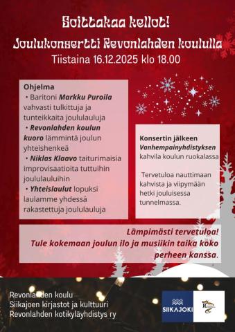 Lämpimästi tervetuloa!  Tule kokemaan joulun ilo ja musiikin taika koko perheen kanssa.