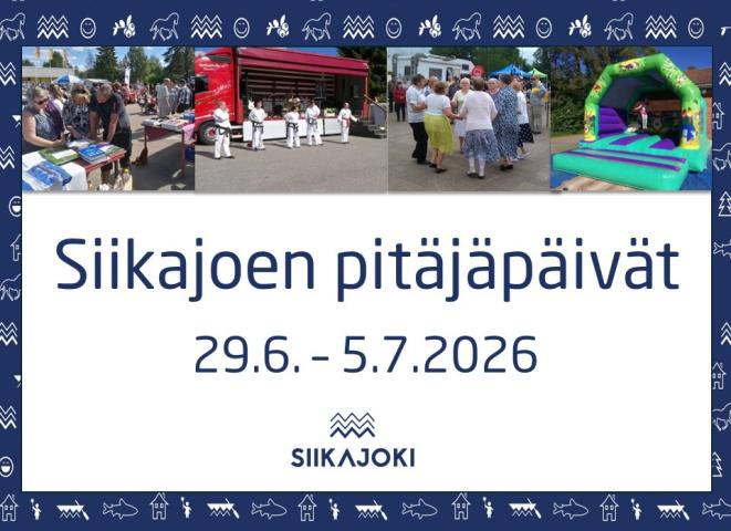 Siikajoen pitäjäpäiväkuva kuosilla.